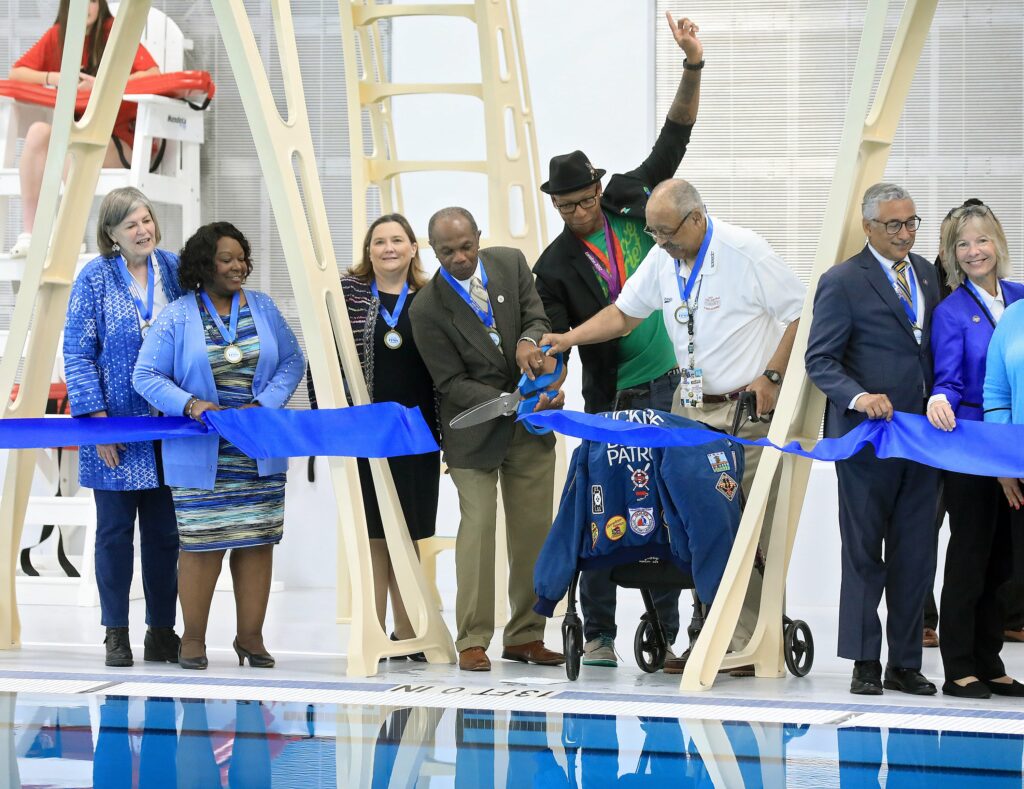 Ribbon Cutting at the Hampton Virginia Aquaplex with Cullen Jones