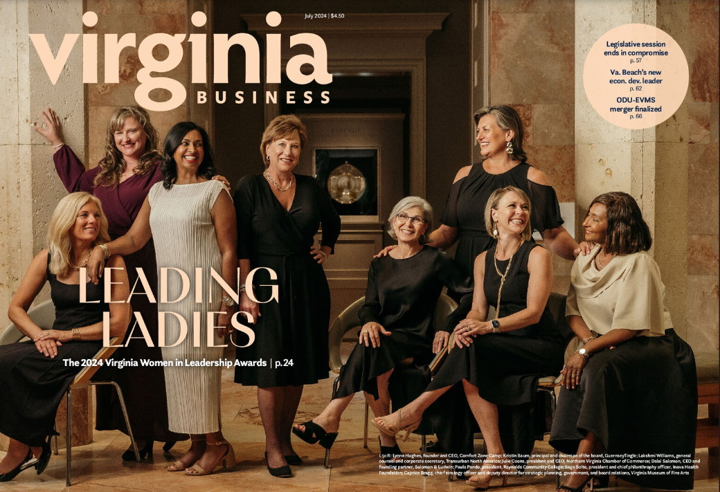 Virginia Business July 2024 Women in Leadership Special Issue Cover Shot